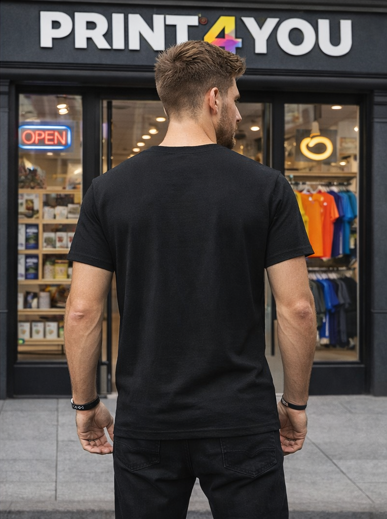 Fierce Wolf – Graphic Black Round-Neck Unisex T-Shirt