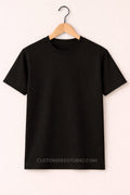Black Round Neck Plain Tshirt