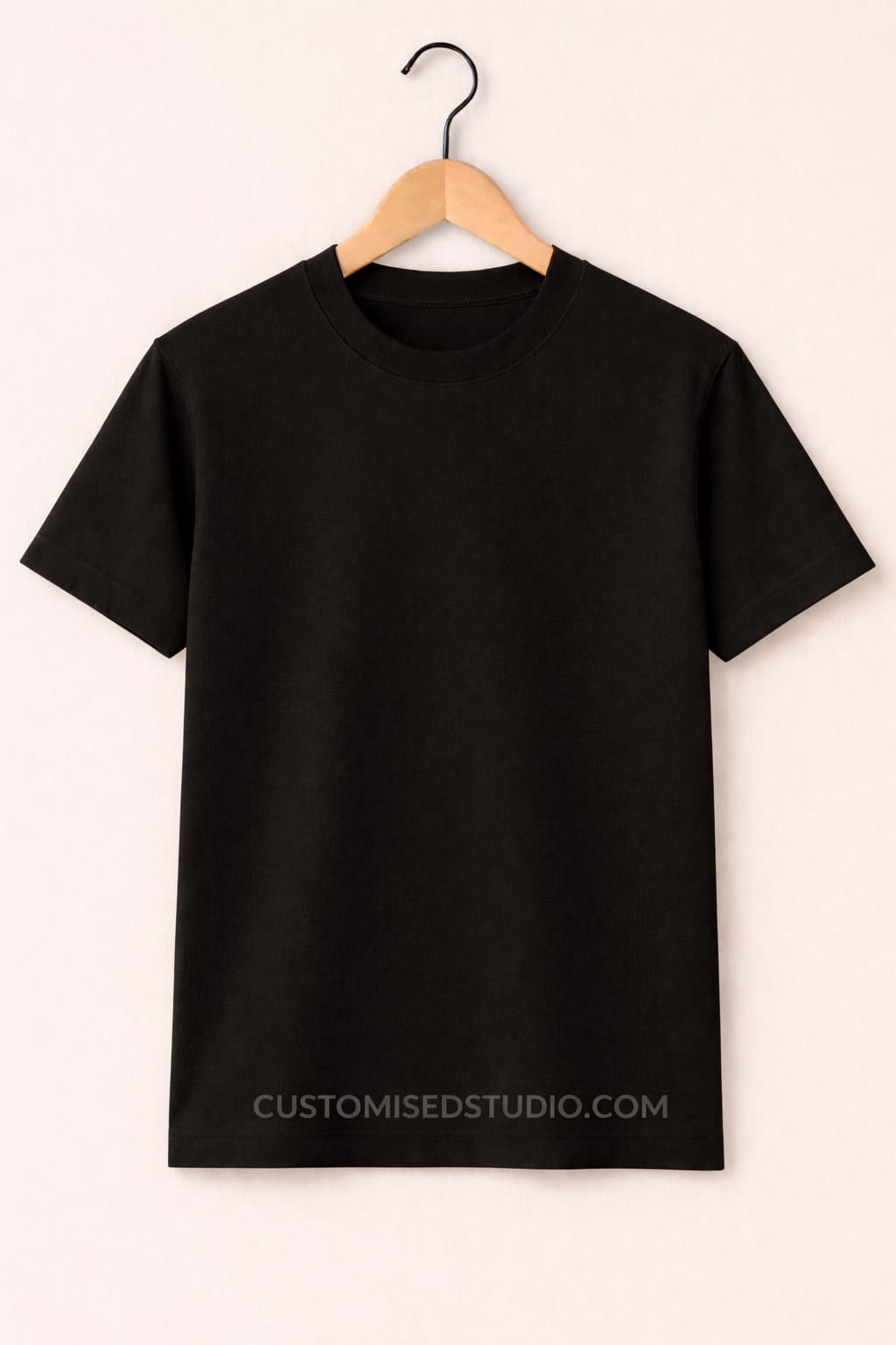 Black Round Neck Plain Tshirt