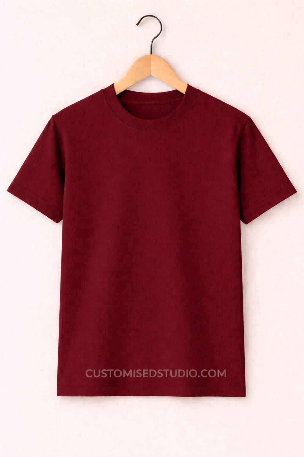 Premium Round Neck Cotton Meroon T-shirt