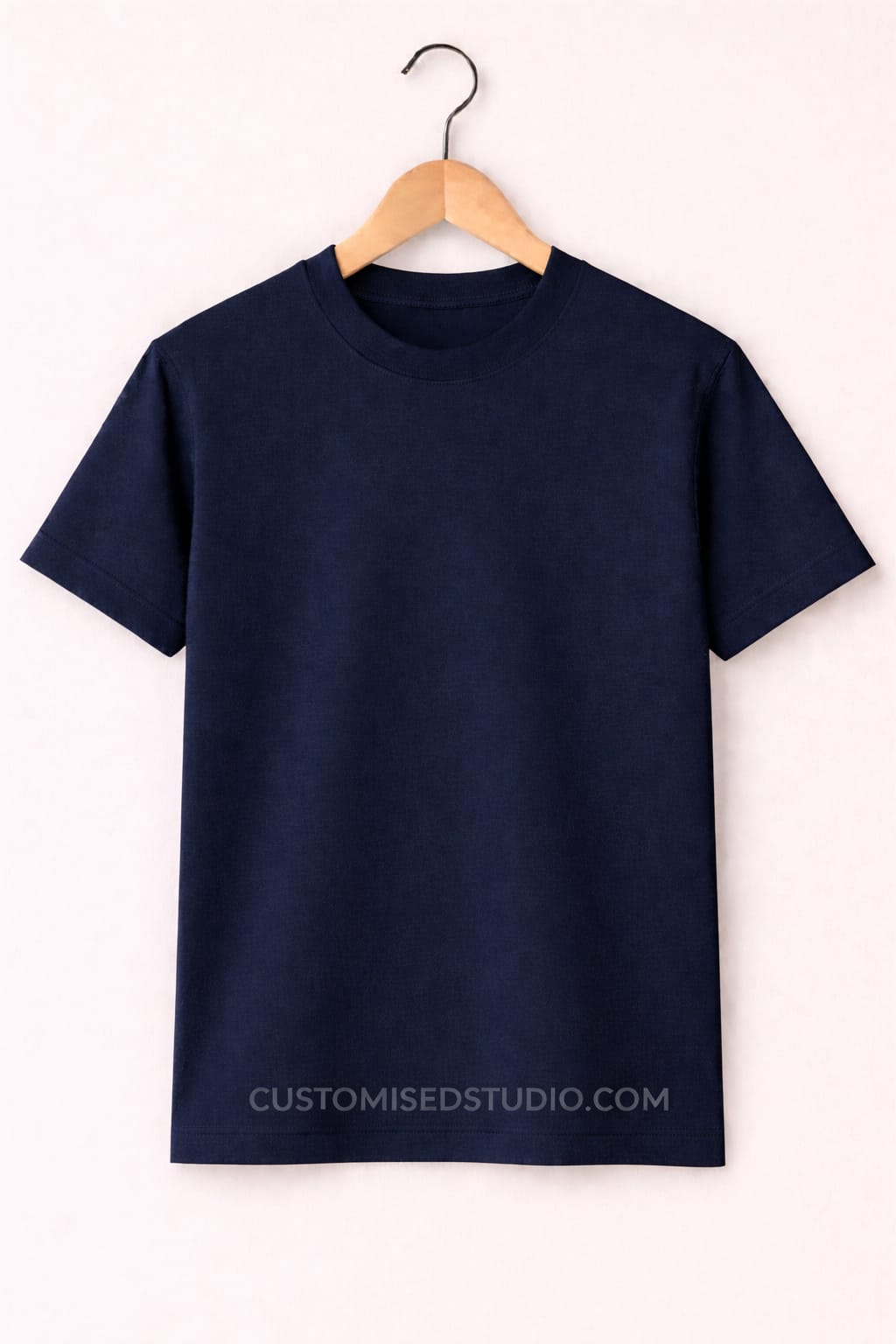 Premium Round Neck Cotton Navy Blue T-shirt