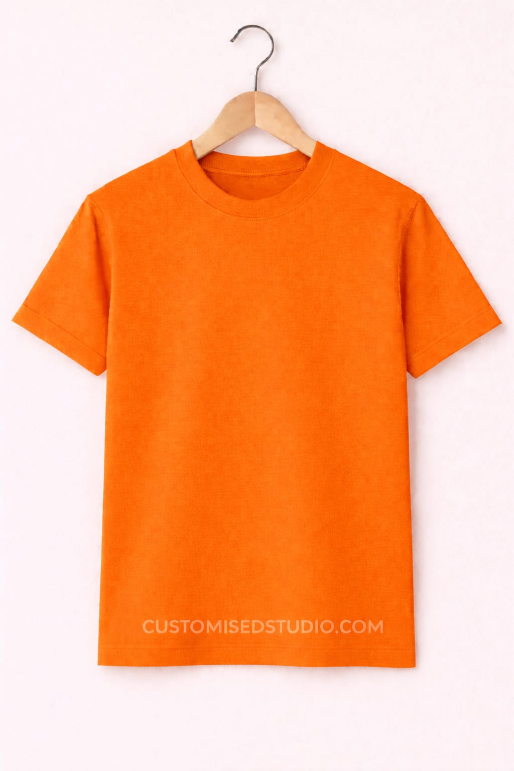 Premium Round Neck Cotton Orange T-shirt