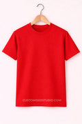 Premium Round Neck Cotton Red T-shirt