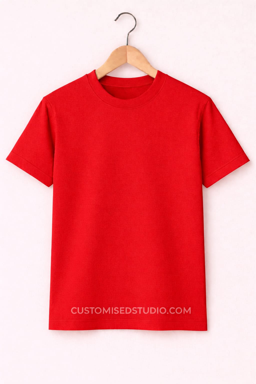 Premium Round Neck Cotton Red T-shirt